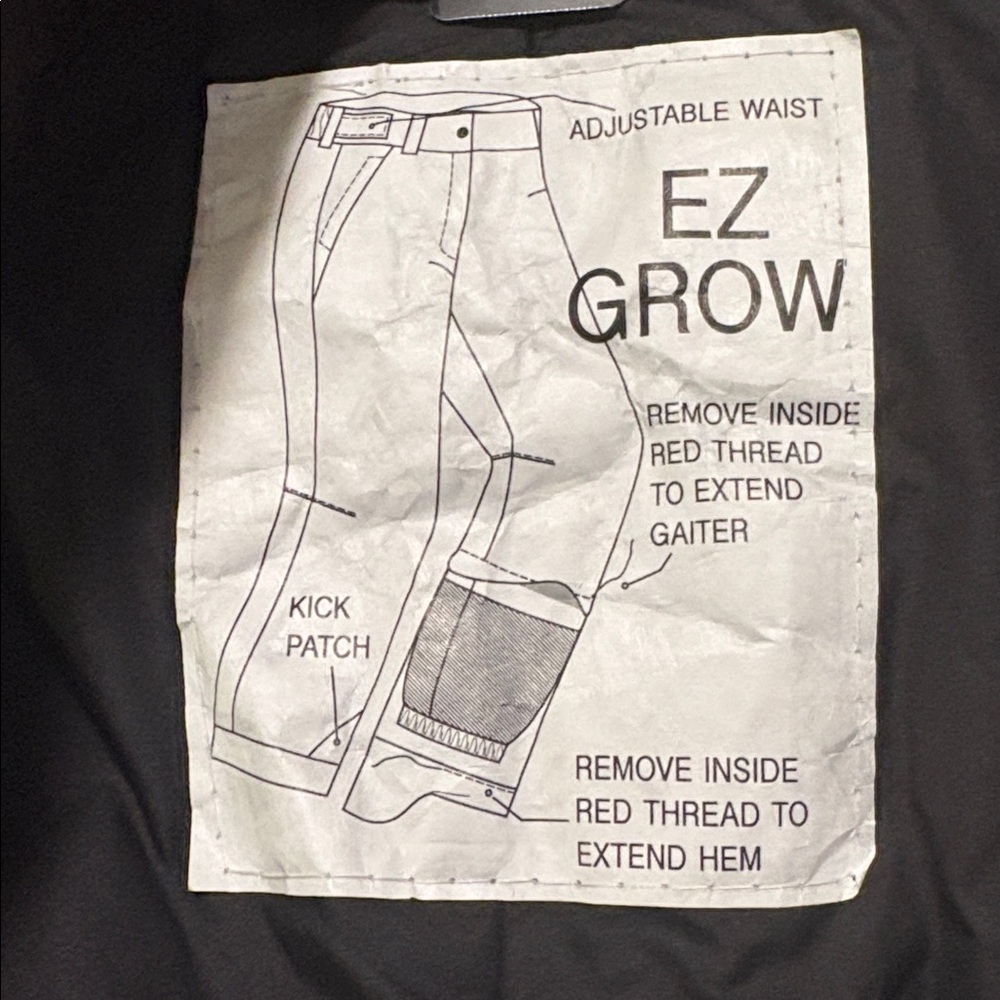THE NORTH FACE Black Snow Pants size Youth Medium 10-12. EUC look new EZ Grow - Picture 13 of 13